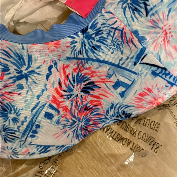 Lilly Pulitzer beach hat sea to shining sea new in package main image 5